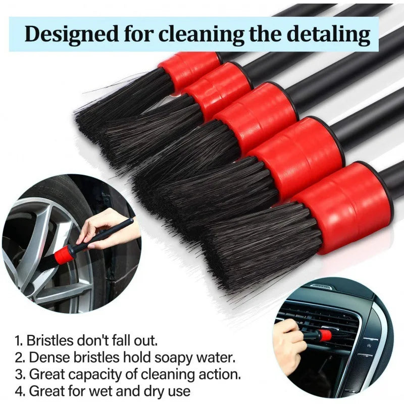 5Pc Interior/Vent/Dashboard Detail Brush Set
