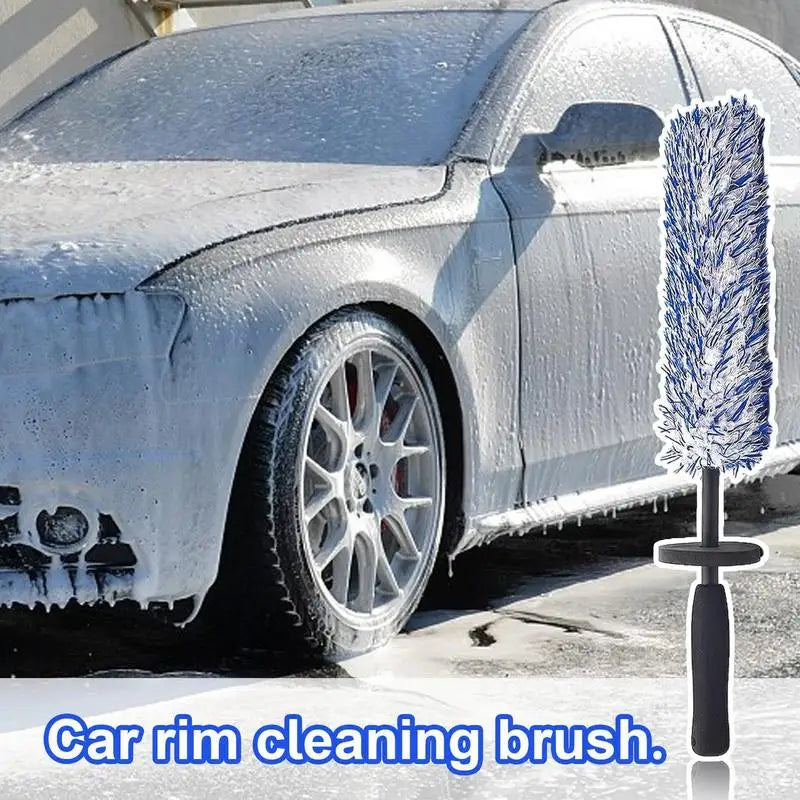 Car Rim/Wheel Brush Set (Bendable, with Cloth Cover)