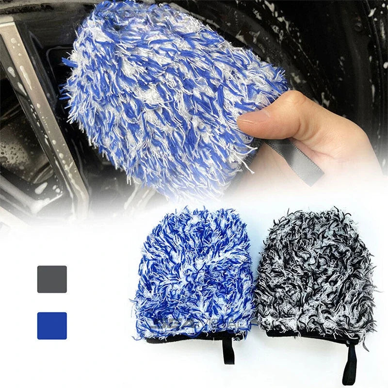 Microfiber Car Washing Glove - Auto Wheel Hub Rim Cleaning Mitt