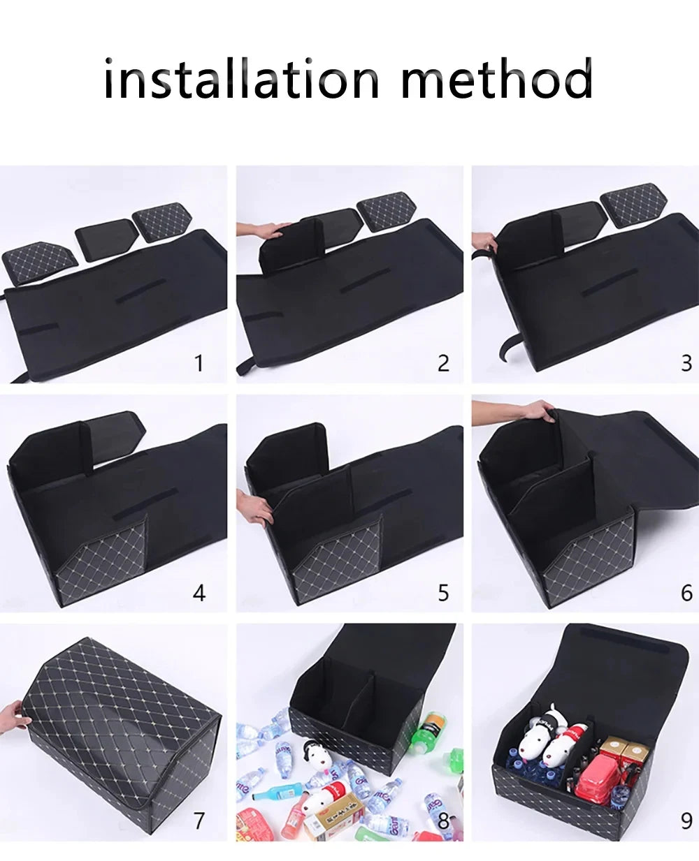 Multipurpose Collapsible Car Trunk Storage Organizer