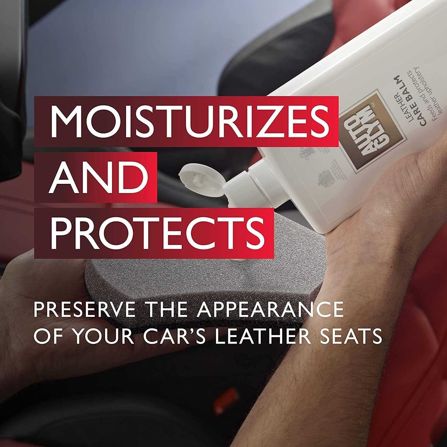 Leather Care Balm Revitalizer & Protector - Ultimate Conditioning Balm to Revitalise & Protect Car Seats and Trim - Long Lasting & Non-Greasy Formula