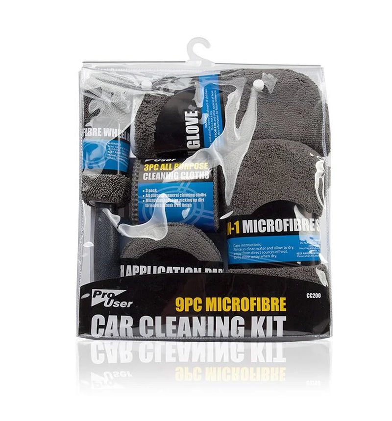 9Pc Car Wash Cleaning Kit