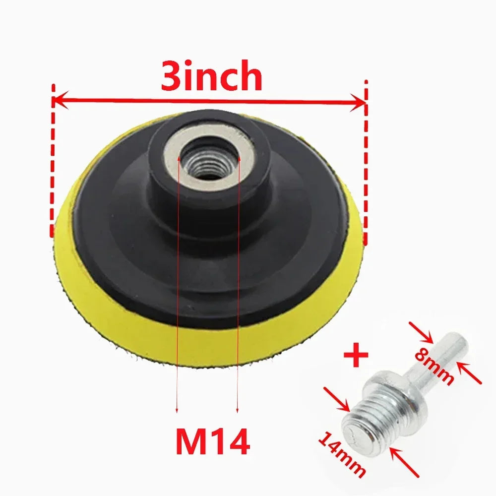 M10/M14 Hook-And-Loop Backing Pad / Polishing Backer Plate Set