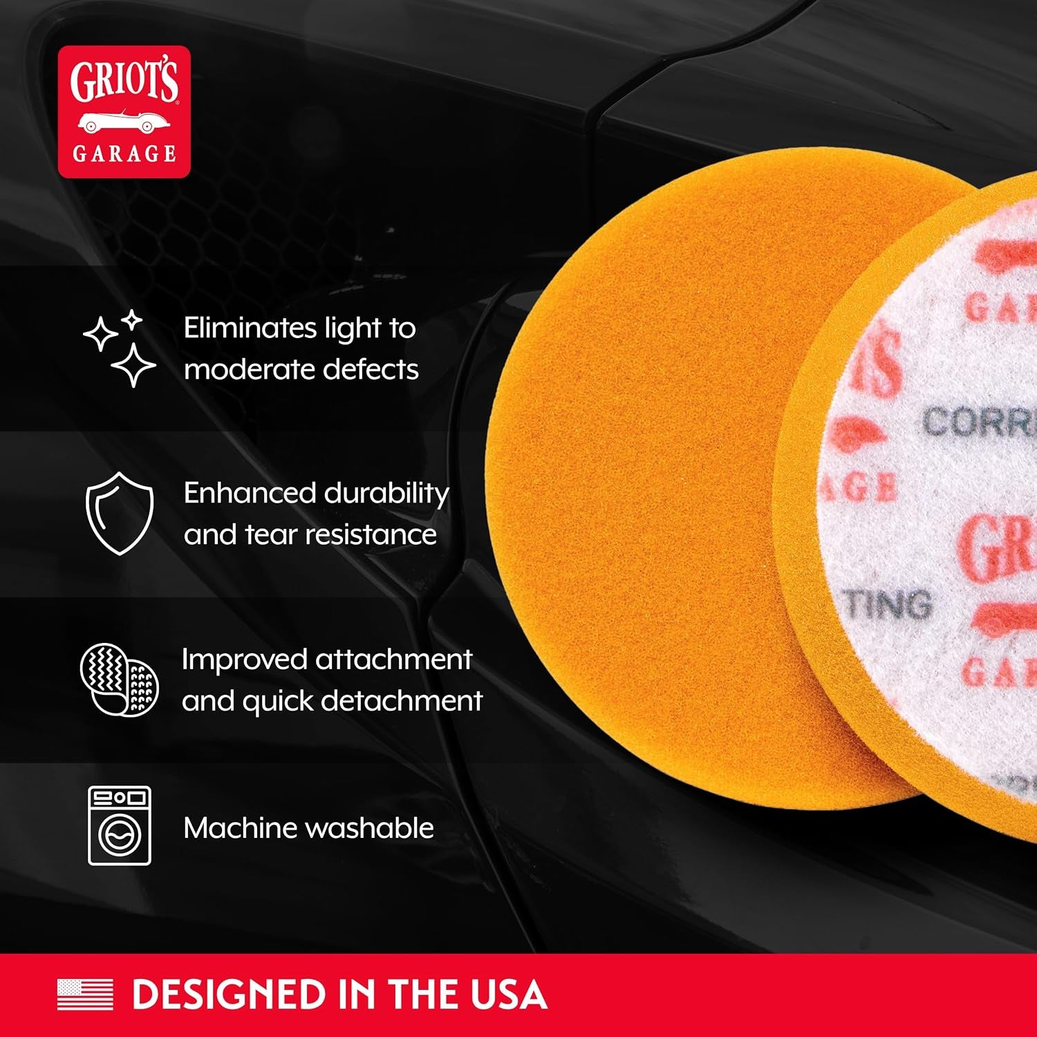 3 Inch Orange Foam Correcting Pad, Set of 3