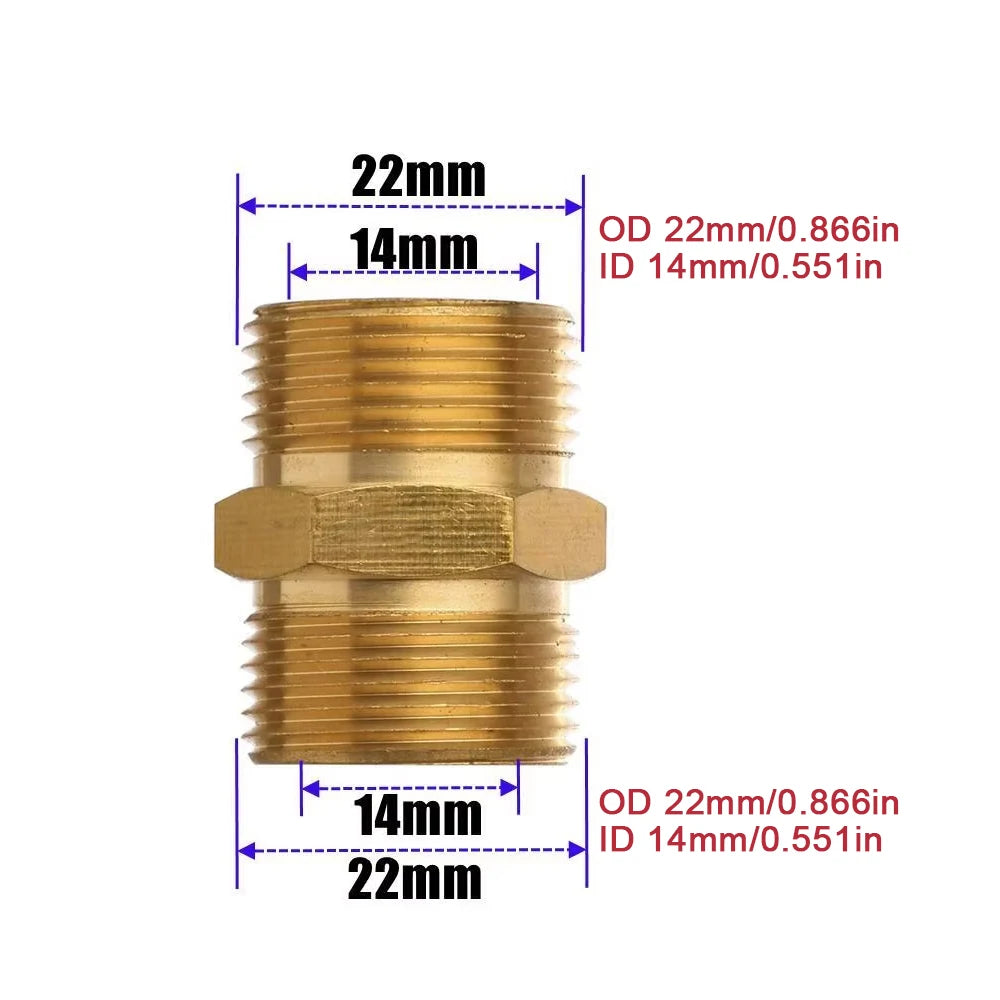 Brass Pressure Washer Hose Adapter M22