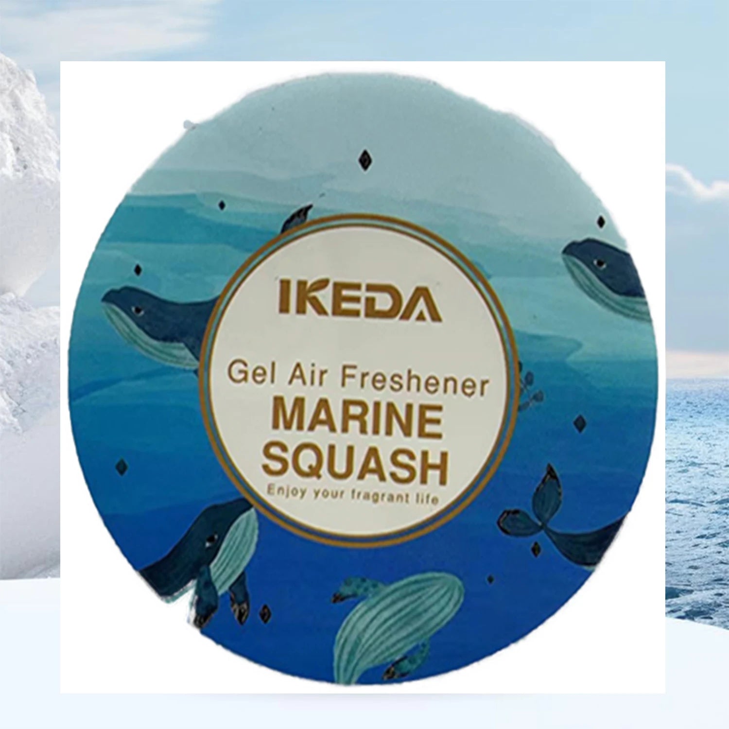 Marine Squash gel jar car air freshener tin