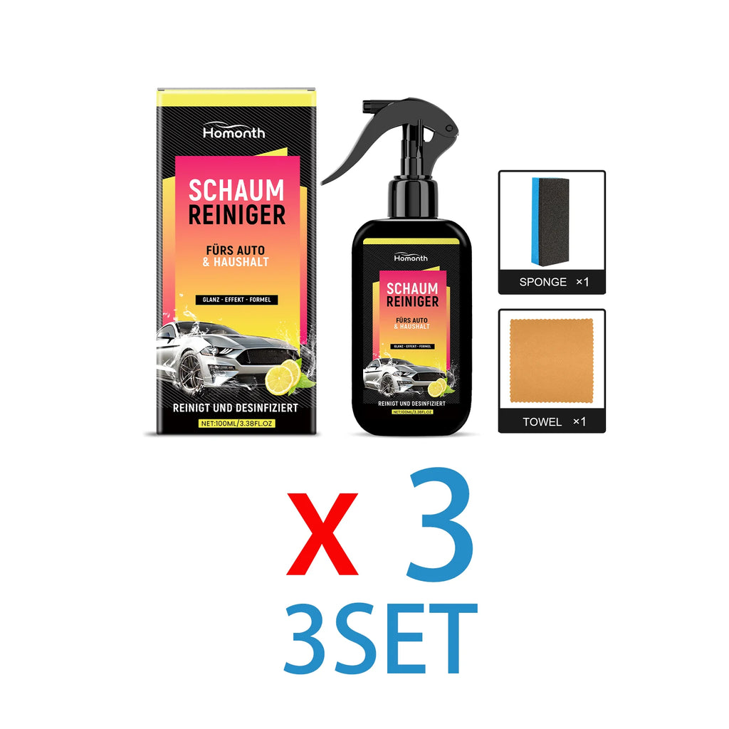 Three-kit option – three foam cleaner sets