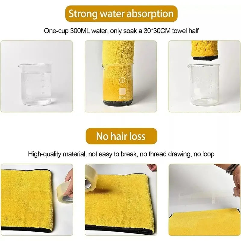 Double-Layer Microfiber Glass/Window Drying Cloth