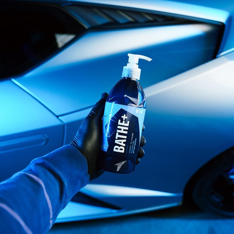 Bathe+ Ceramic‑Infused Car Wash Shampoo Sio2 Ph‑Neutral Hydrophobic Gloss Enhancer Safe on Paint Glass Rims Plastic Quick Self‑Cleaning Maintenance for Coated or Non‑Coated Vehicles