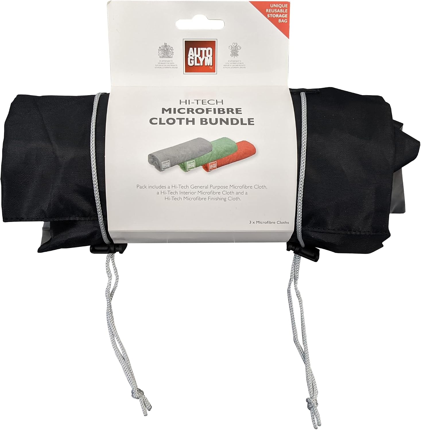 Autoglym HI-TECH Microfibre Cloth Bundle, 3-Piece