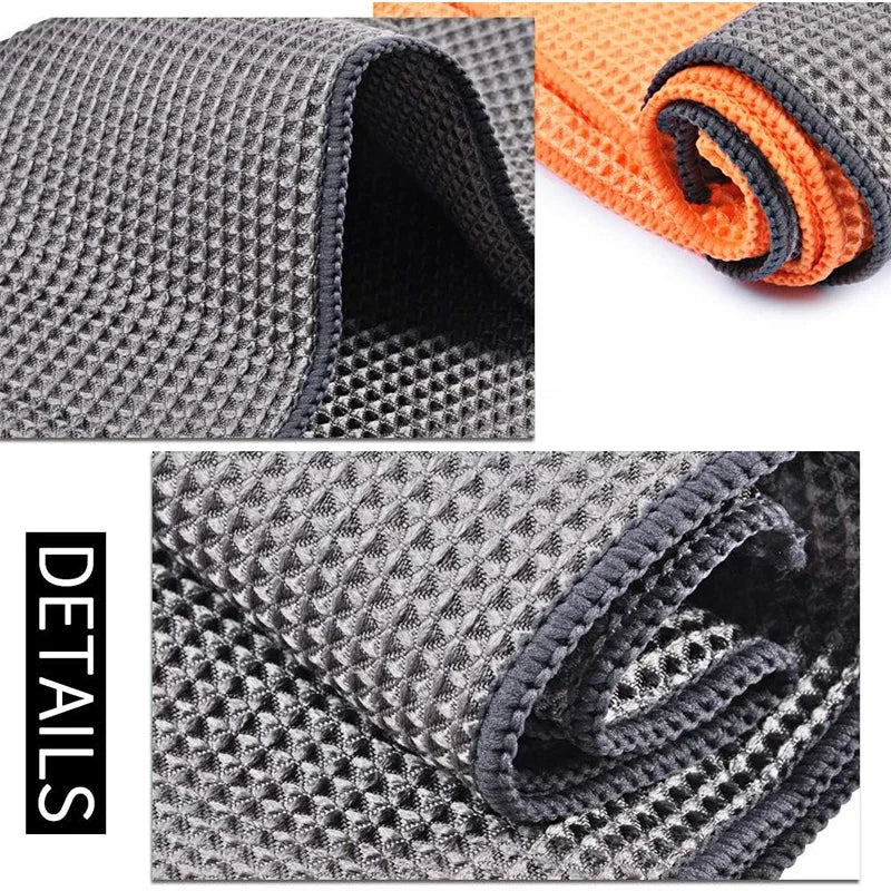 Waffle Weave Microfibre Drying Towel, 4-Pack