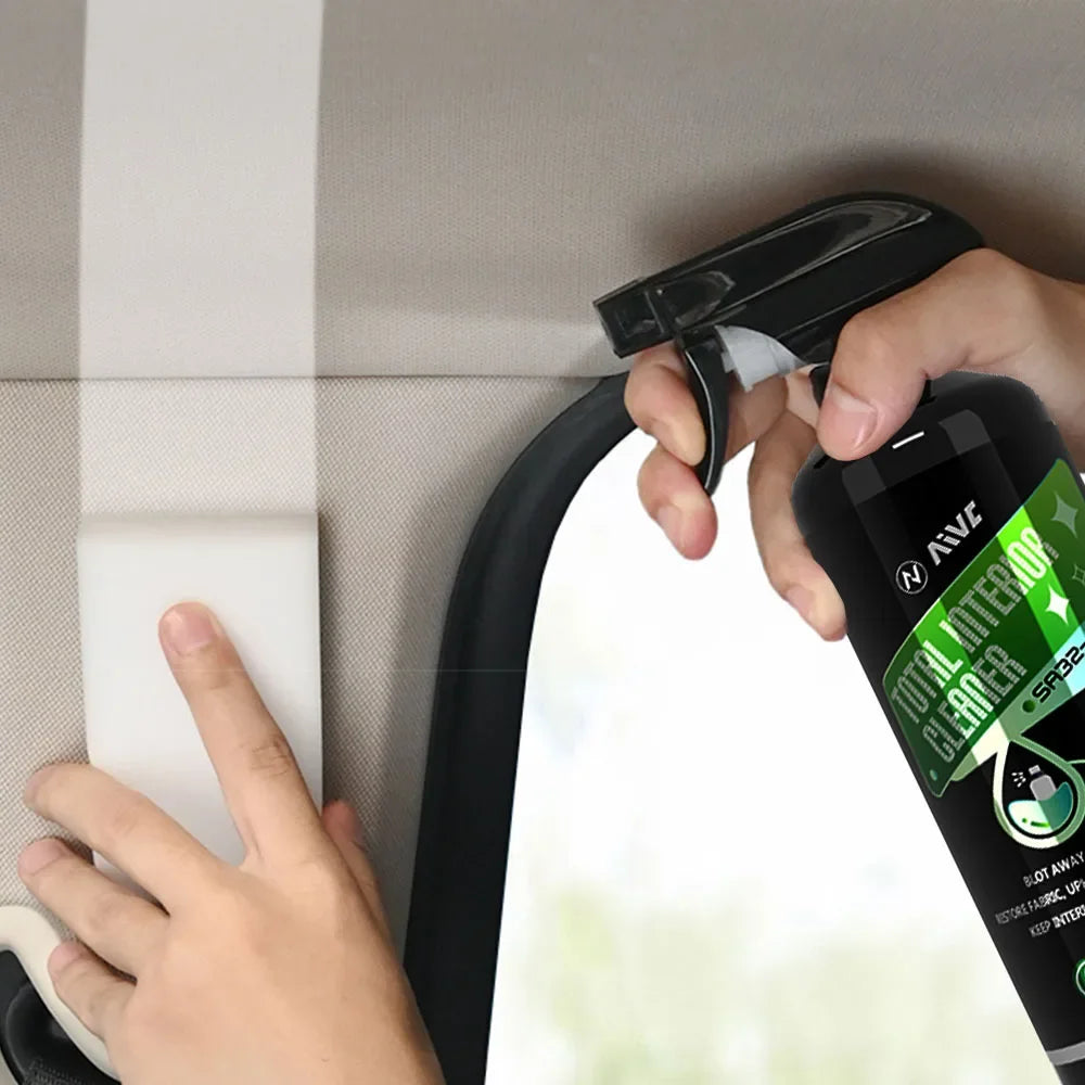 Car Interior Cleaner  Leather Fabric Roof Cleaning Washing-Free Safety Belt Cleaner Powerful Stain Removal Auto Detailing