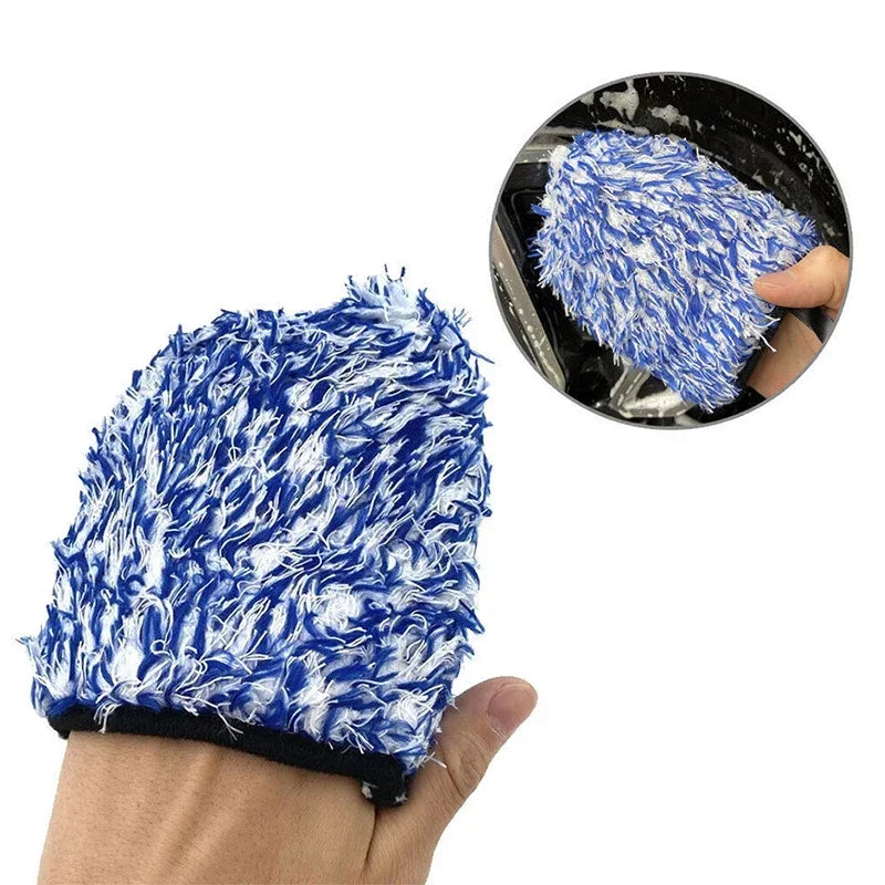 Microfiber Car Washing Glove - Auto Wheel Hub Rim Cleaning Mitt