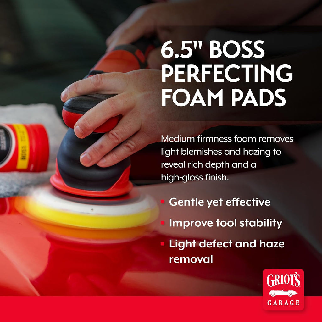 Griot's Garage 6.5" BOSS Perfecting Foam Pads, Pack of 2