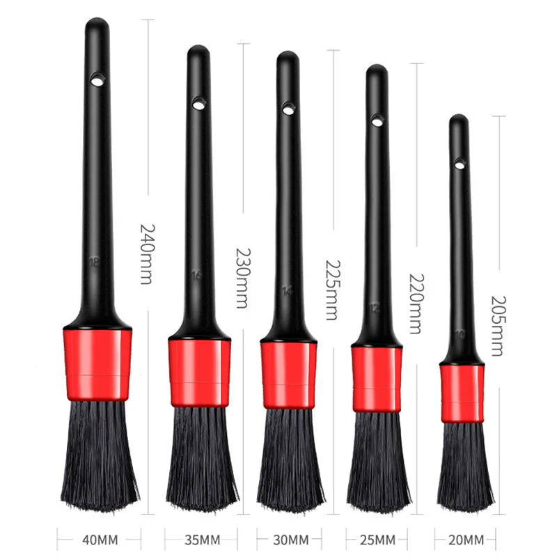 5Pc Interior/Vent/Dashboard Detail Brush Set