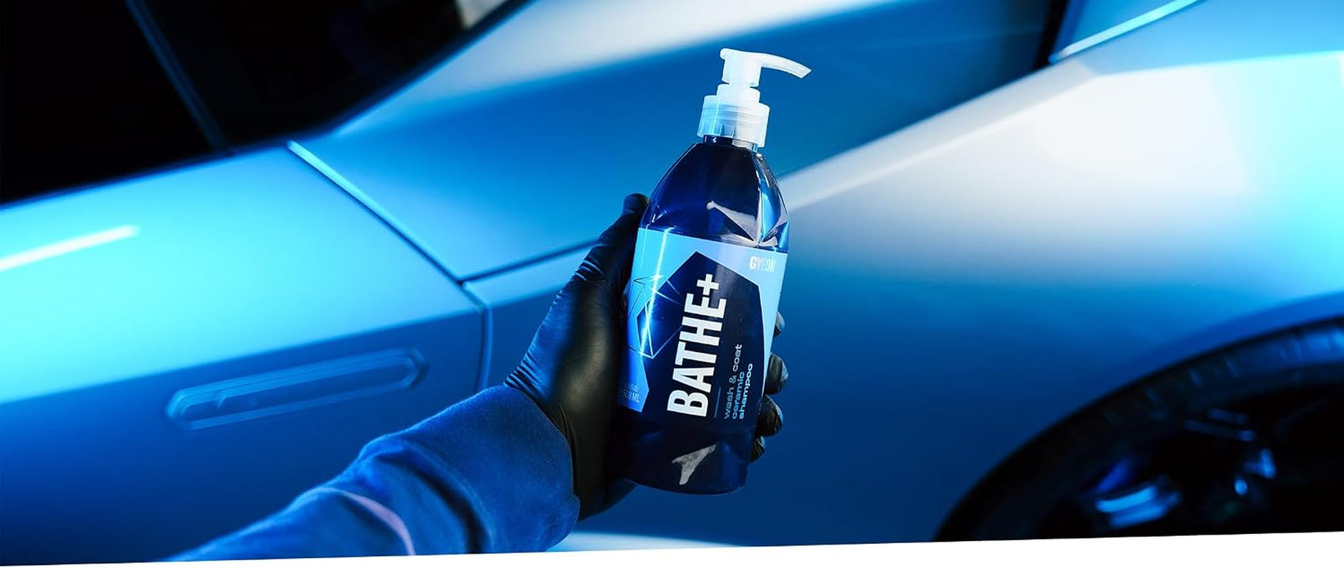 Bathe+ Ceramic‑Infused Car Wash Shampoo Sio2 Ph‑Neutral Hydrophobic Gloss Enhancer Safe on Paint Glass Rims Plastic Quick Self‑Cleaning Maintenance for Coated or Non‑Coated Vehicles