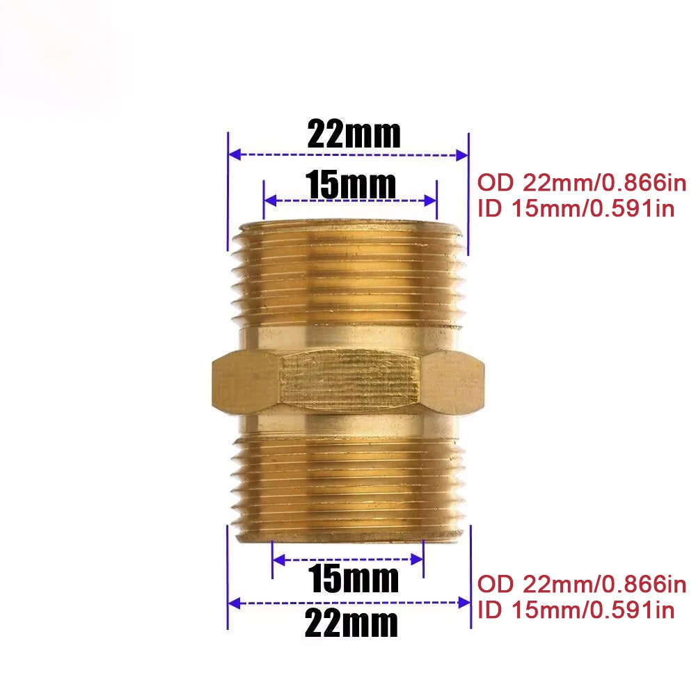 Brass Pressure Washer Hose Adapter M22