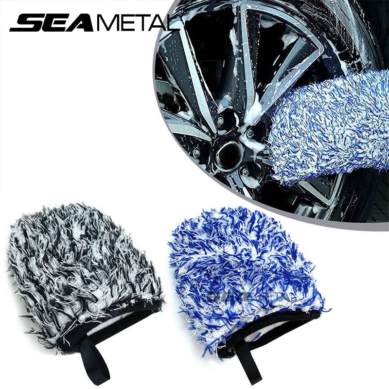 SEAMETAL Chenille Microfiber Wash Mitt / Detailer Glove