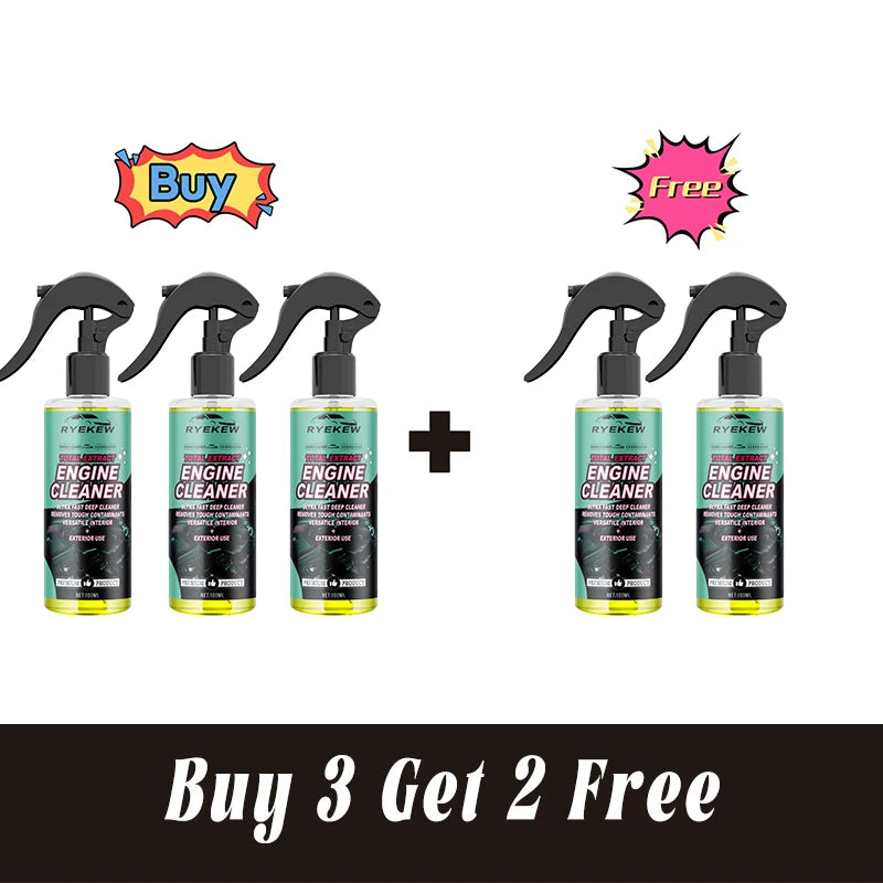 Car Engine Bay Cleaner Automobile Engine Oil Stain Remover Degreaser Waterless Wash Detailer Decontamination Deep Degreasing