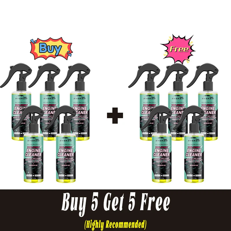 Car Engine Bay Cleaner Automobile Engine Oil Stain Remover Degreaser Waterless Wash Detailer Decontamination Deep Degreasing