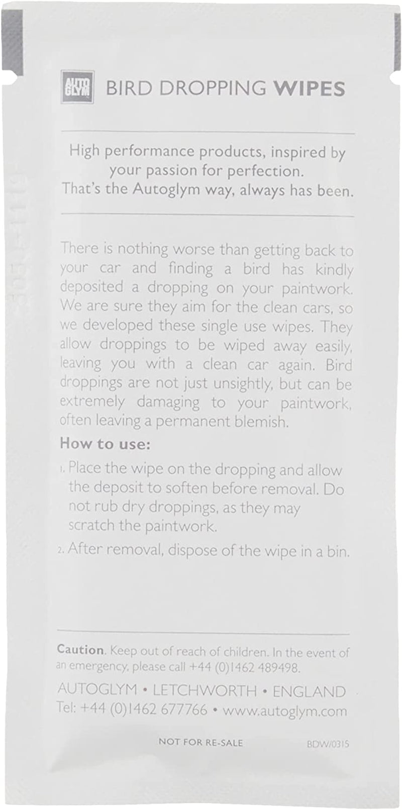 Bird Dropping Wipes