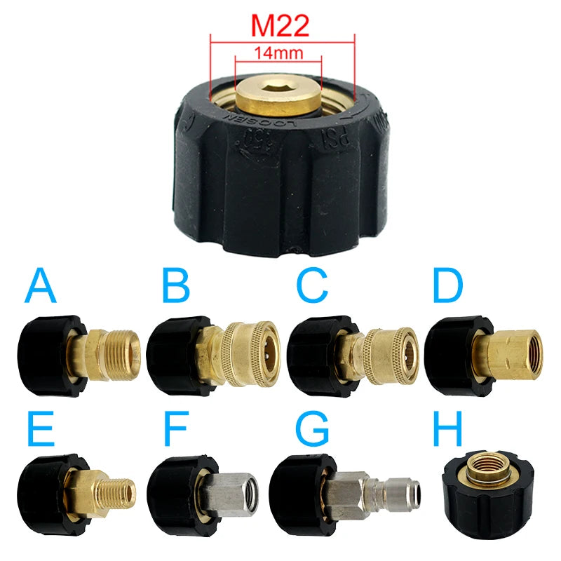 M22 14Mm Swivel Quick Connect Fitting Kit