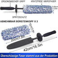 Car Rim/Wheel Brush Set (Bendable, with Cloth Cover)