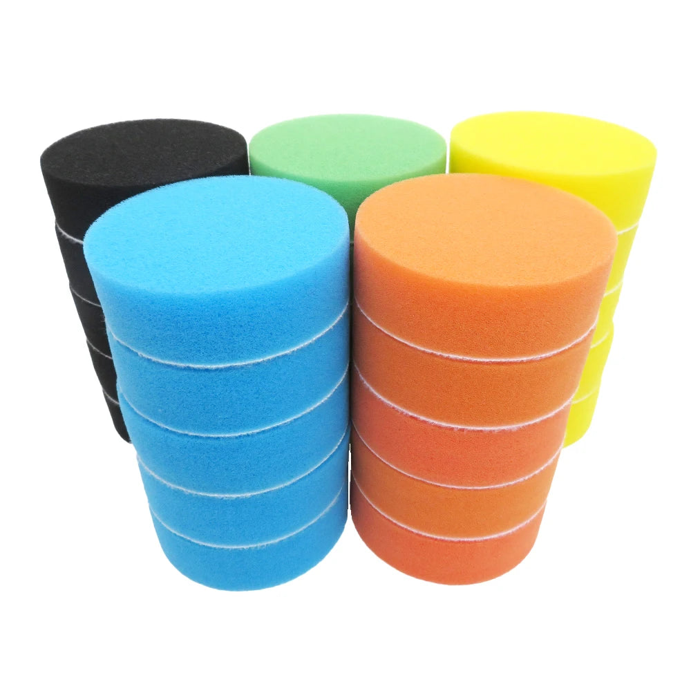 3-Inch Foam Polishing Pads, Black Ultra-Soft (25-Pack)
