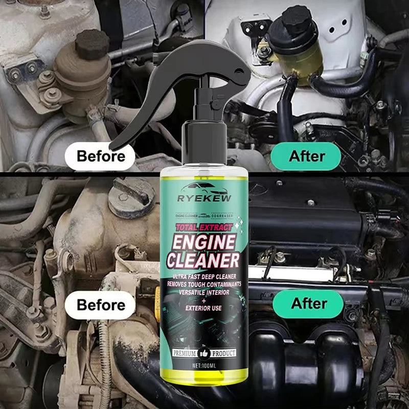 Car Engine Bay Cleaner Automobile Engine Oil Stain Remover Degreaser Waterless Wash Detailer Decontamination Deep Degreasing