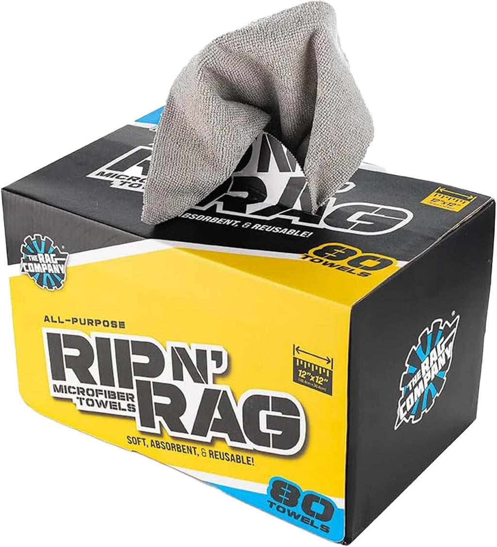 The Rag Company Rip N' Rag Reusable Towel Roll, 80-Count