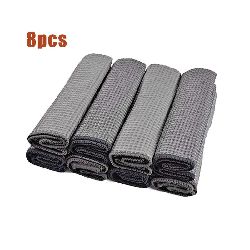 Waffle Weave Microfibre Drying Towel, 4-Pack