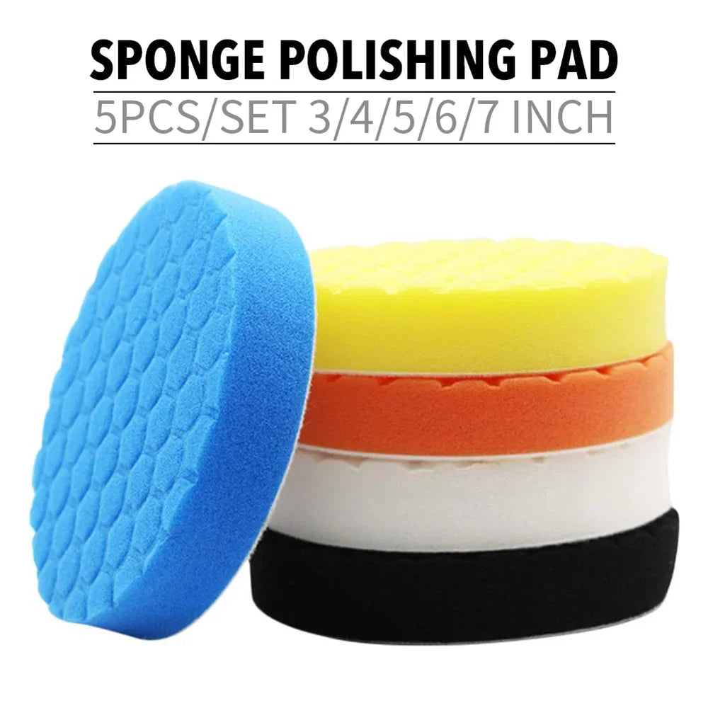 Stacked five-pad foam polishing kit
