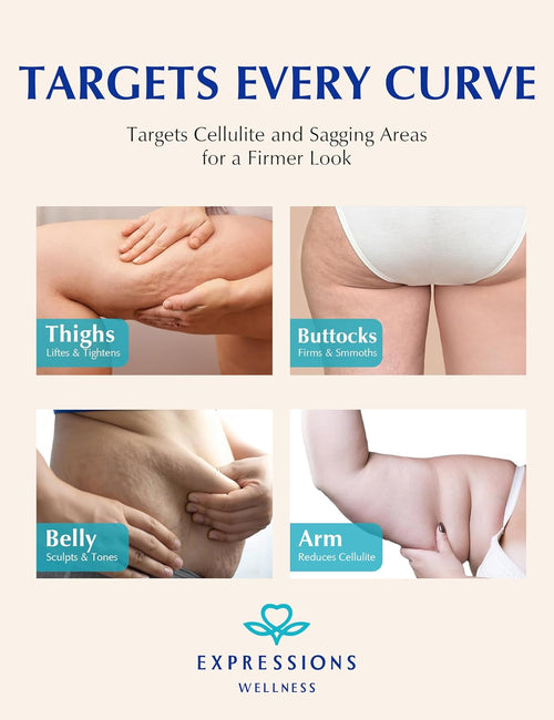 Skin Tightening Cellulite Cream for Body: Golden Sweat Hot Cream for Loose Skin | B Flat Gel for Belly Thigh Butt & Arm Firming Toning Moisturizing Sculpting & Smoothing | 400G