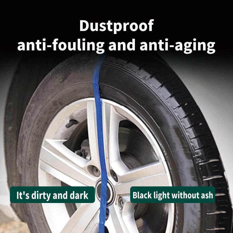 Tire Coating Wax with Sponge Car Tire Retreading Wheel Cleaning Coating Wax Black and Bright Paste Car Detailing Rim Cleaner