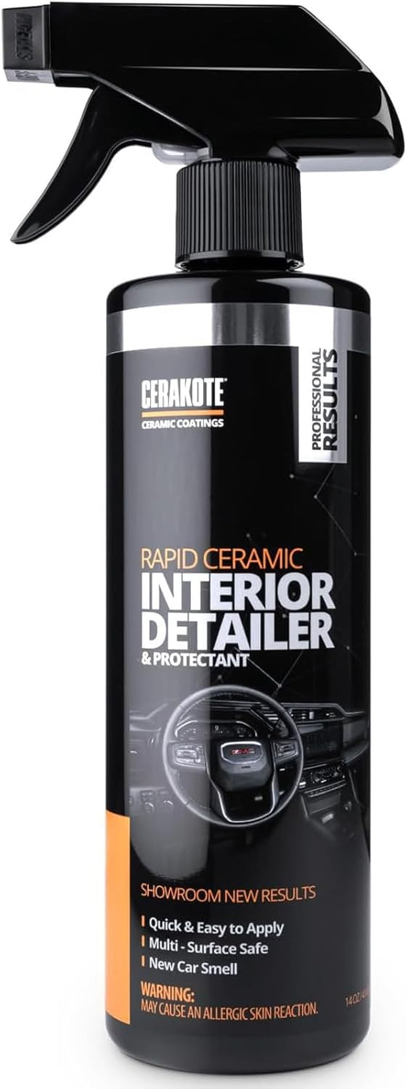 Rapid Ceramic Interior Detailer and Protectant (14 Fl Oz.) – Quick and Easy – Multi-Surface Safe – Dry to the Touch – Clean and Protect Your Car, Truck, or SUV