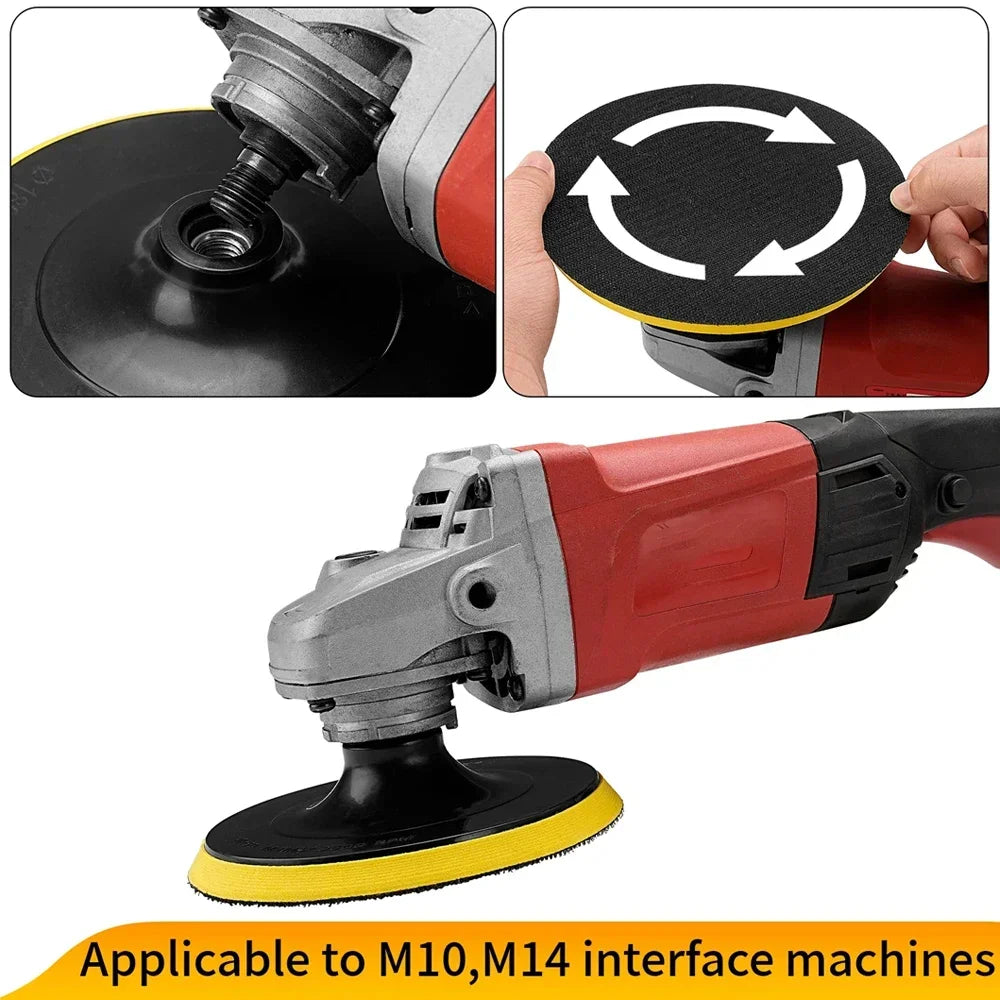 M10/M14 Hook-And-Loop Backing Pad / Polishing Backer Plate Set