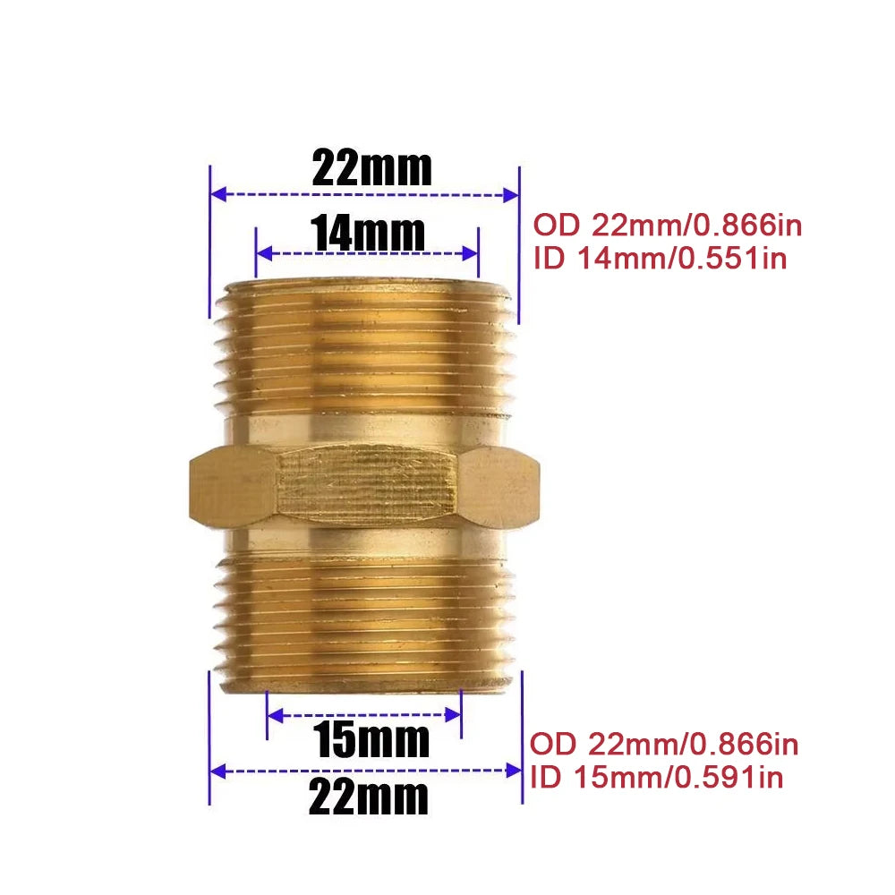 Brass Pressure Washer Hose Adapter M22