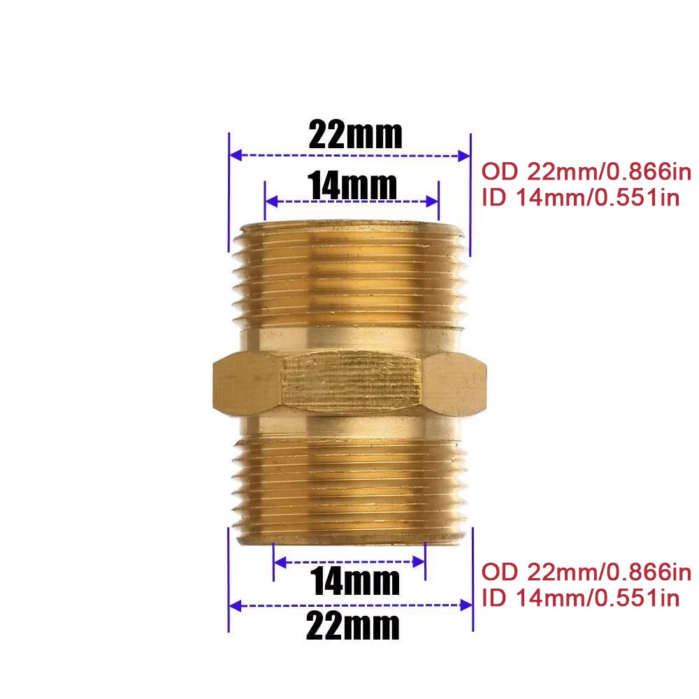 Brass Pressure Washer Hose Adapter M22