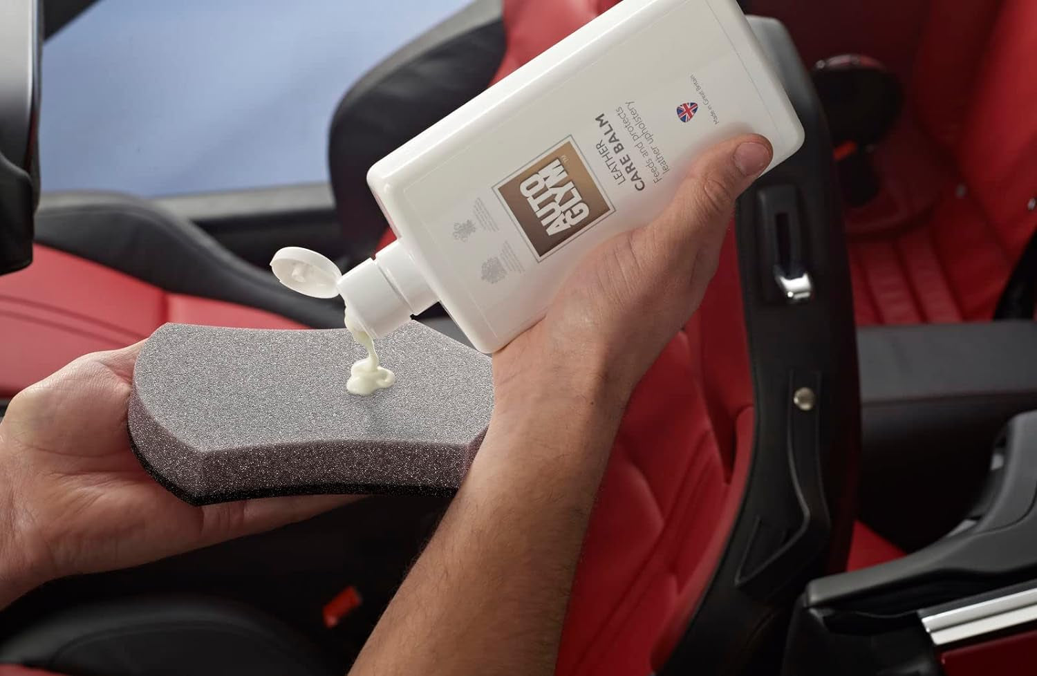 Leather Care Balm Revitalizer & Protector - Ultimate Conditioning Balm to Revitalise & Protect Car Seats and Trim - Long Lasting & Non-Greasy Formula